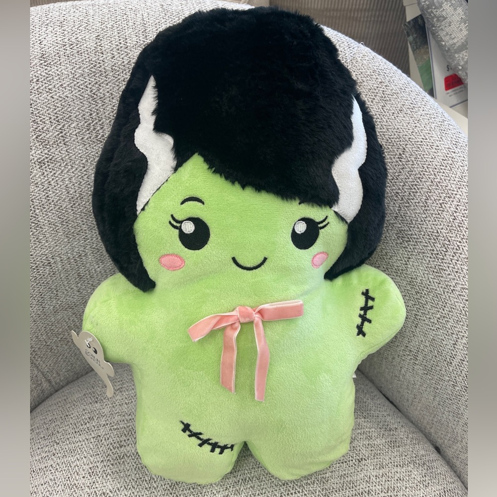 Halloween Bride of Frankenstein Plush Pillow Weighted Goblin & Ghoul NWT